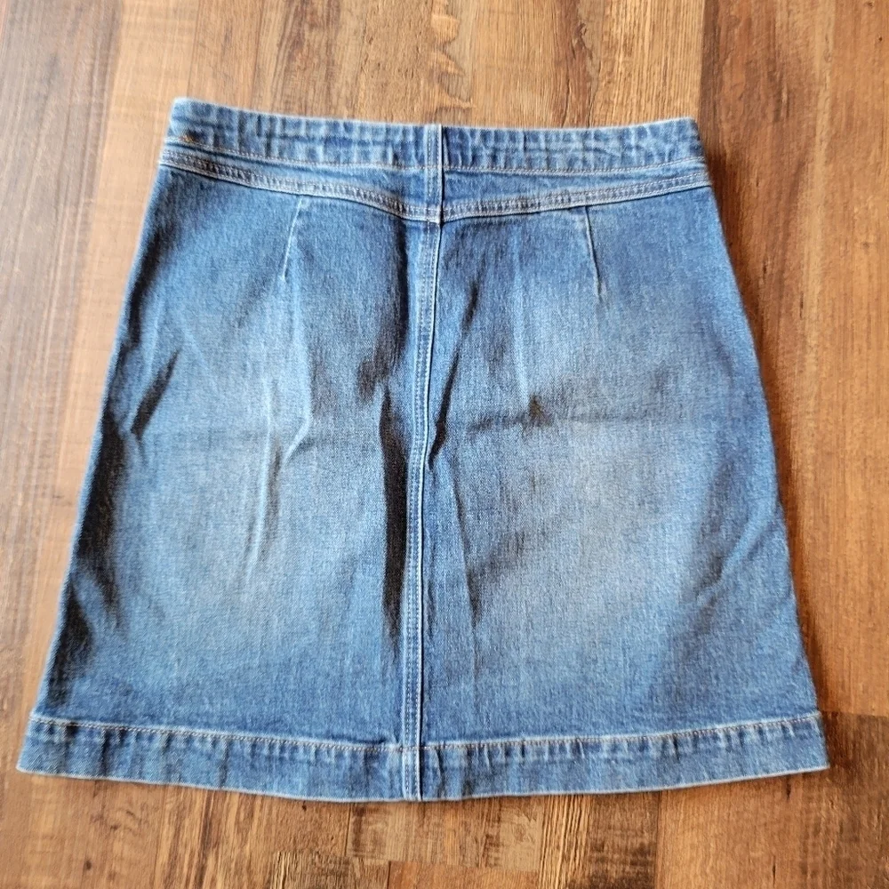 Lucky Brand Button Front Denim Skirt
